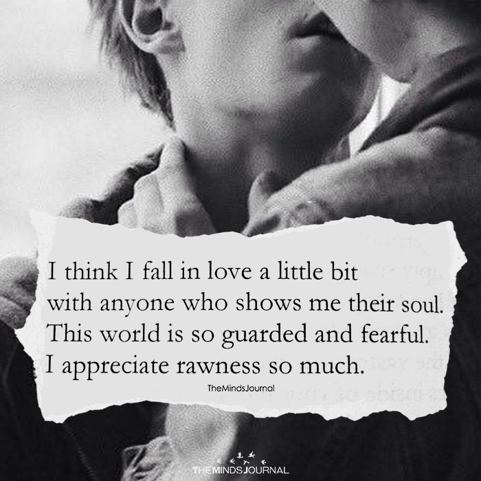 I Think I Fall In Love A Little Bit With Anyone