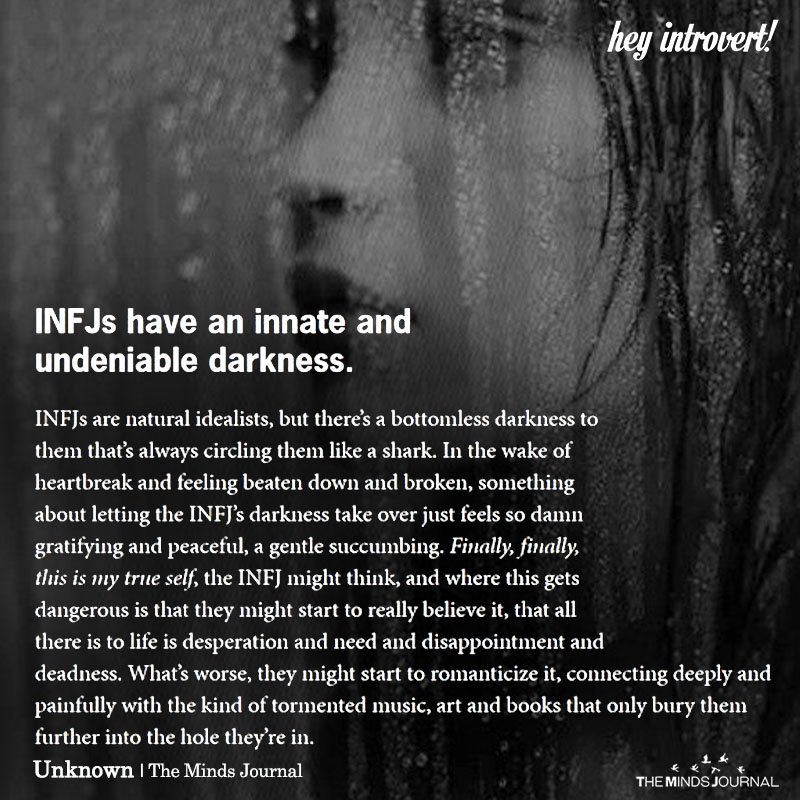 INFJs Have An Innate And Undeniable Darkness
