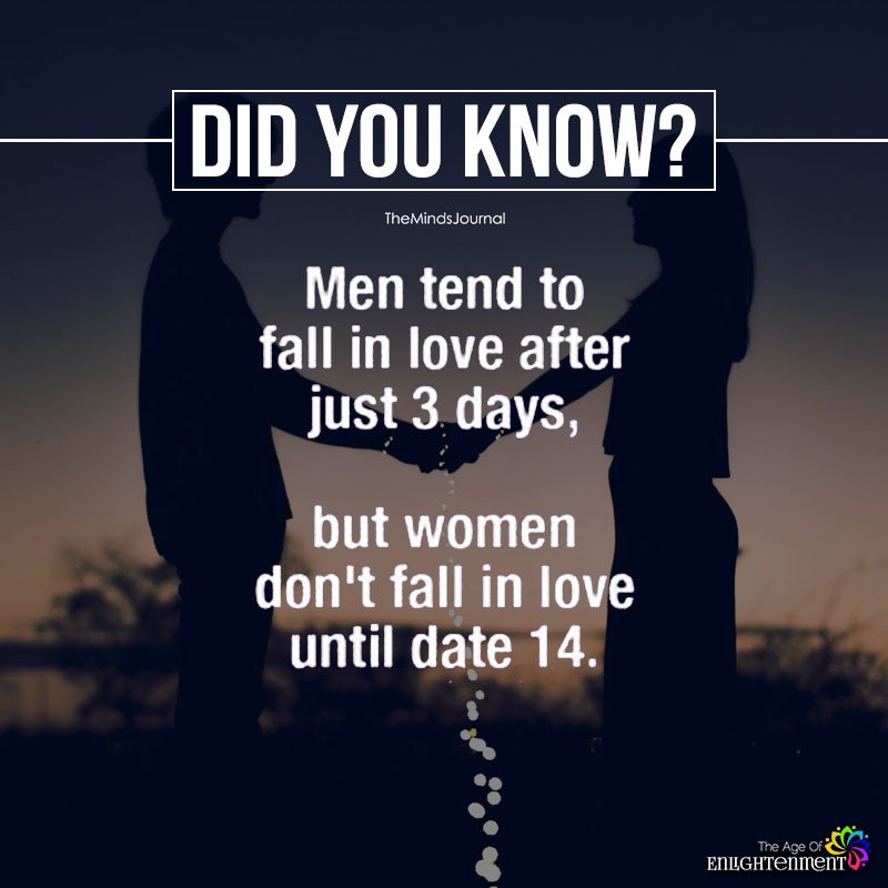 Men Tend To Fall In Love After Just 3 Days