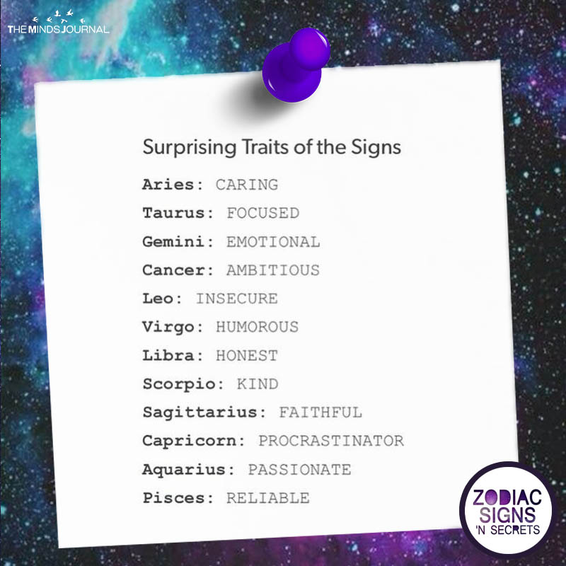 Surprising Traits Of The Signs