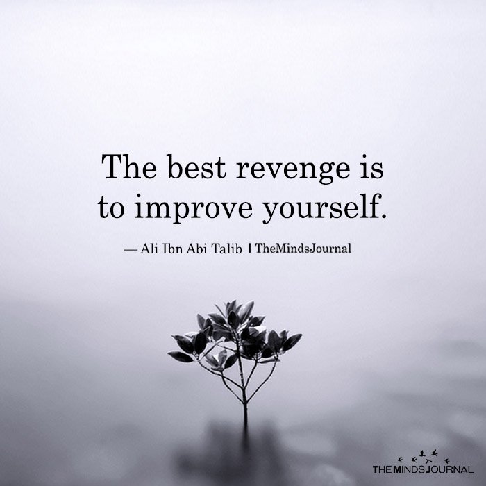The Best Revenge Is To Improve Yourself
