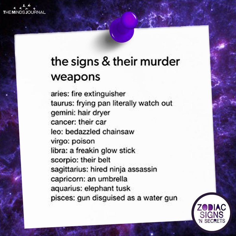 The Signs & Their Murder Weapons