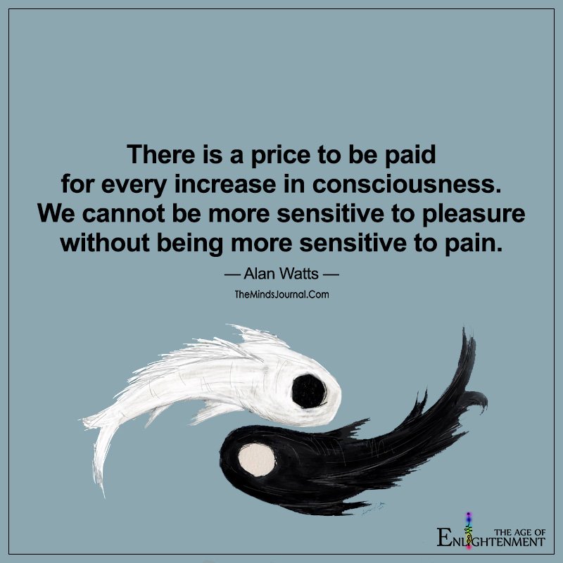 There Is A Price To Be Paid For Every Increase In Consciousness