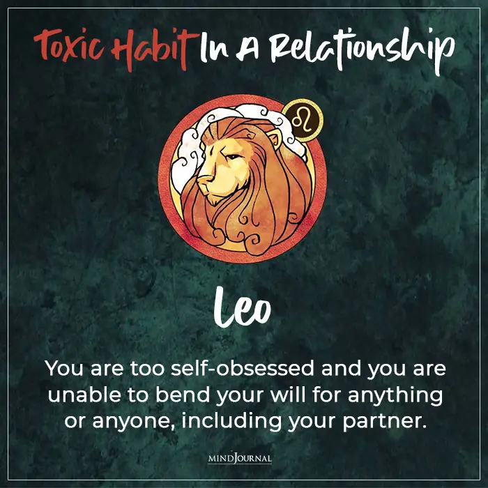 Toxic Habit In Relationship leo