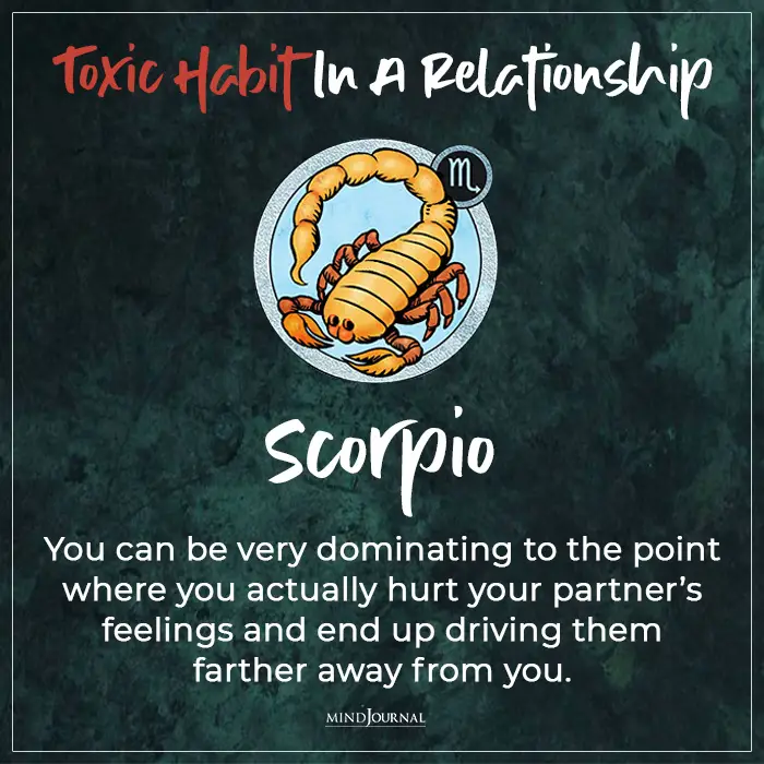 Toxic Habit In Relationship scorpio
