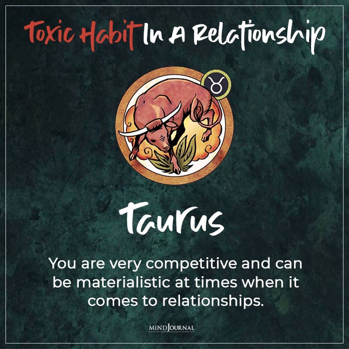 Toxic Habit In Relationship taurus