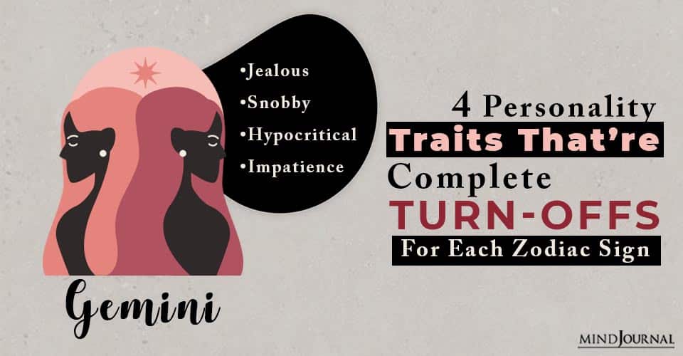 personality traits that complete turn offs
