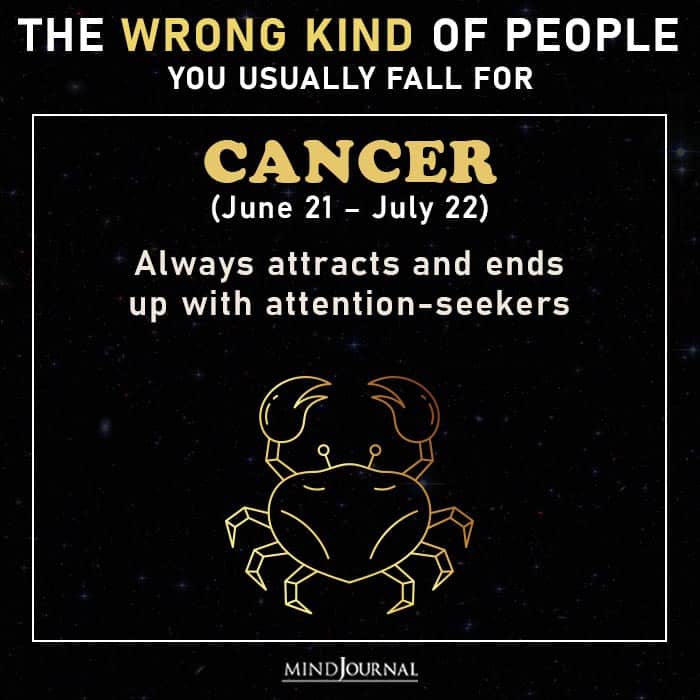 wrong kind people zodiac sign cancer