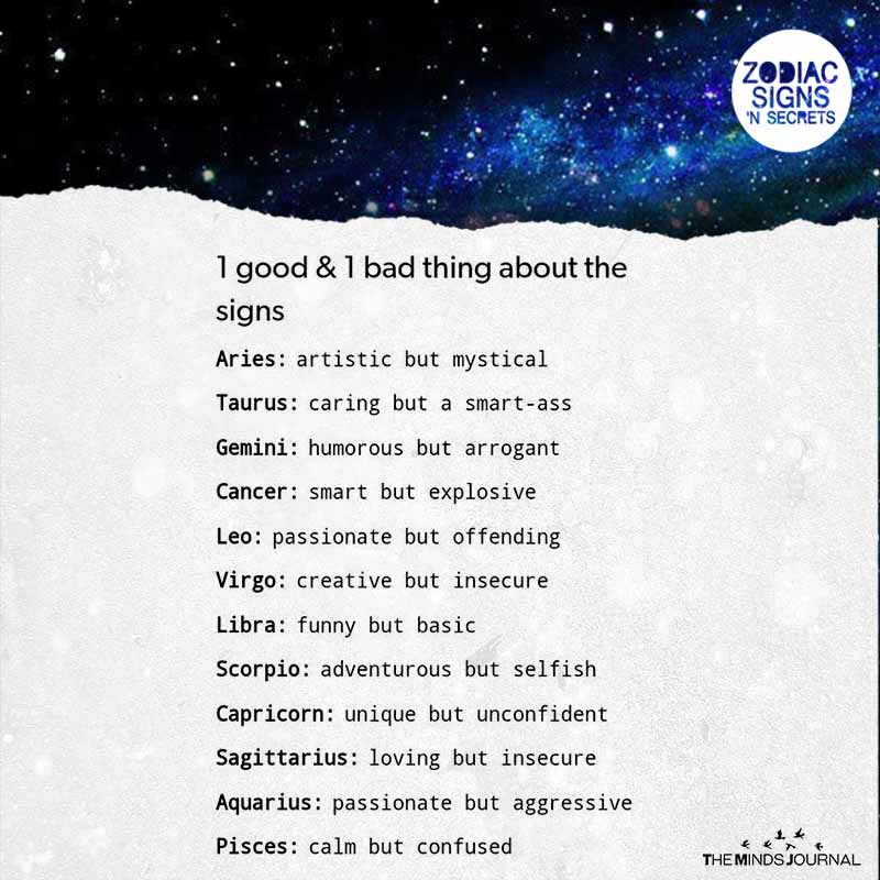 1 Good And 1 Bad Thing About The Signs