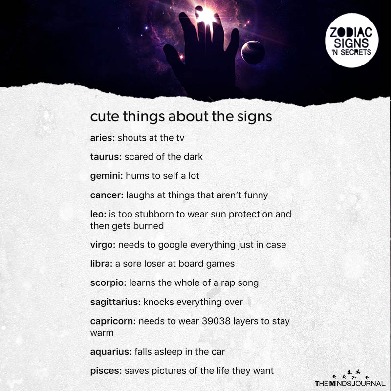 Cute Things About The Signs
