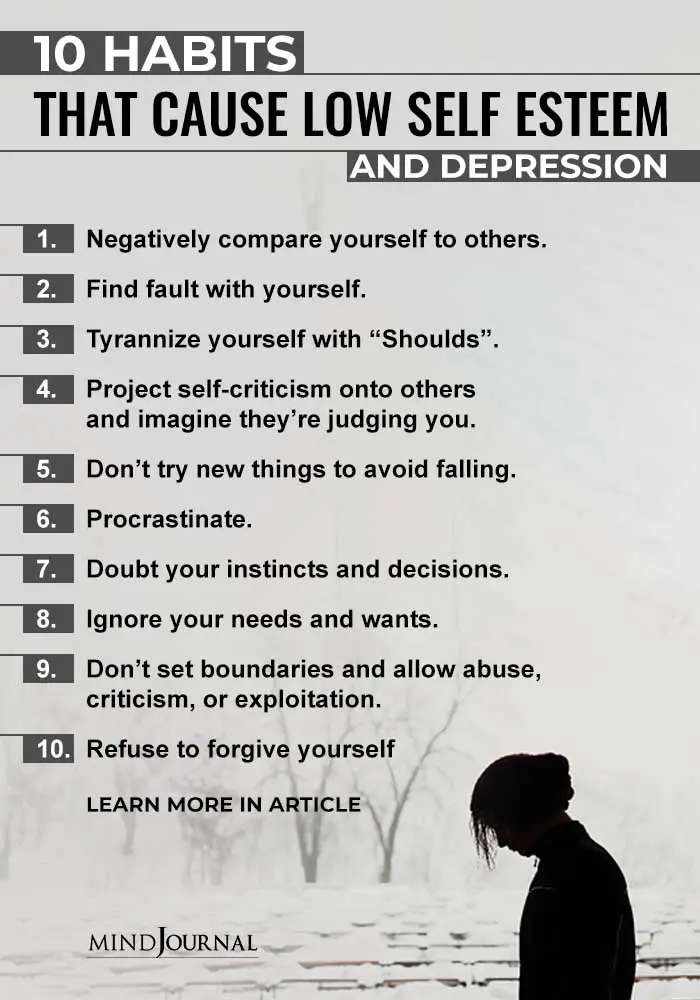Habits Cause Low Self Esteem Depression info