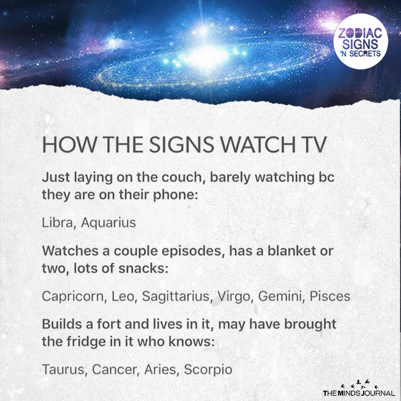 How The Signs Watch TV