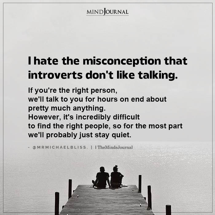 I Hate The Misconception That Introverts Dont Like Talking