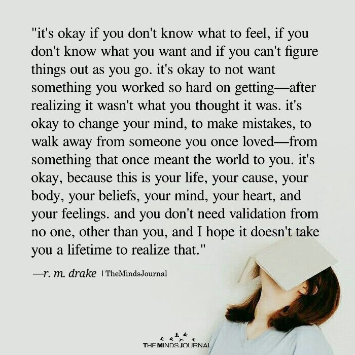 It's Okay If You Don't Know What To Feel