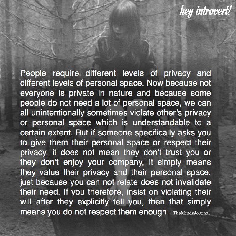 people require different levels of privacy