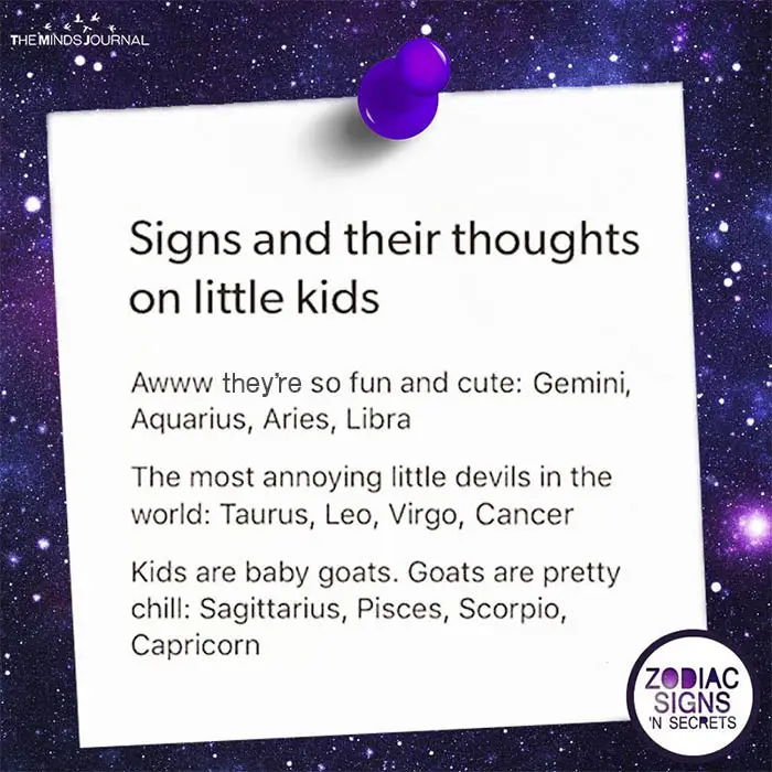 Signs And Their Thoughts On Little Kids