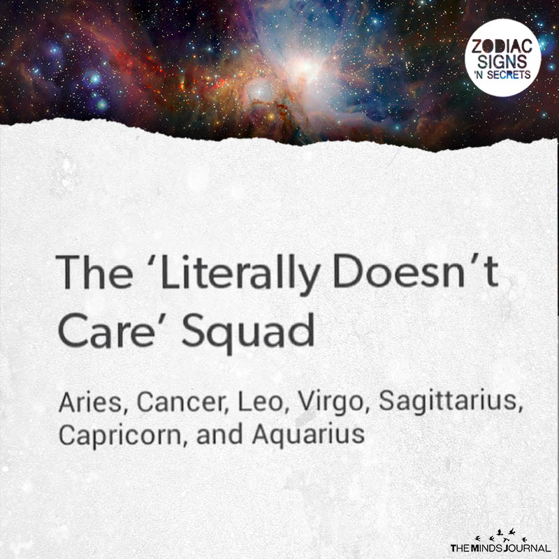 The 'Literally Doesn't Care' Squad