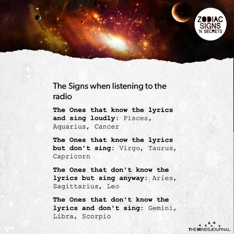 The Signs When Listening To The Radio