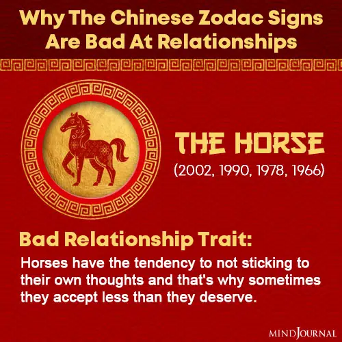 chinese zodiac signs bad at relationships the horse