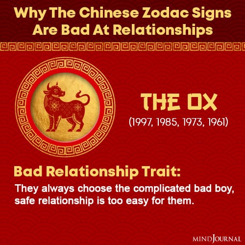 chinese zodiac signs bad at relationships the ox