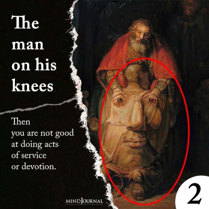 man on his knees