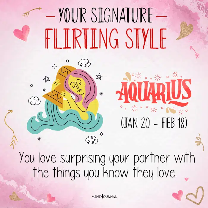 your signature flirting style aqua