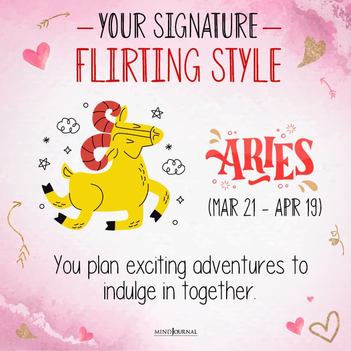 your signature flirting style aries
