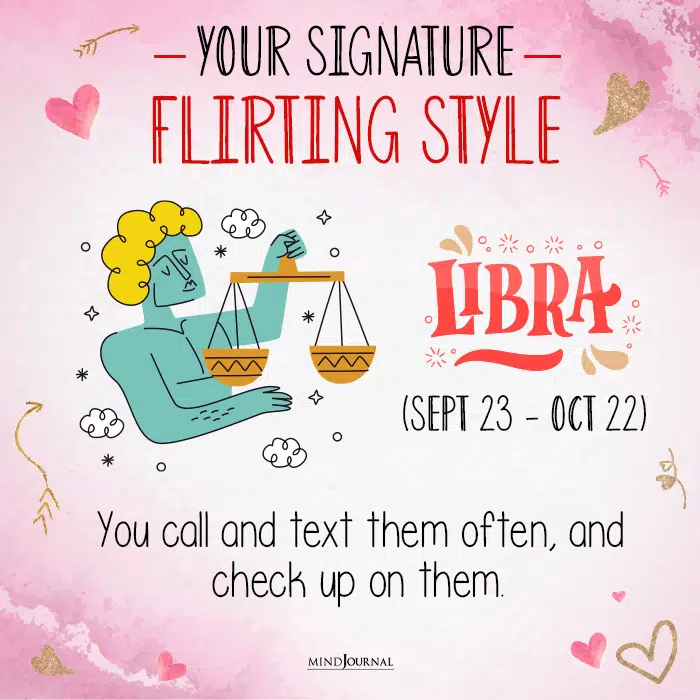 your signature flirting style libra