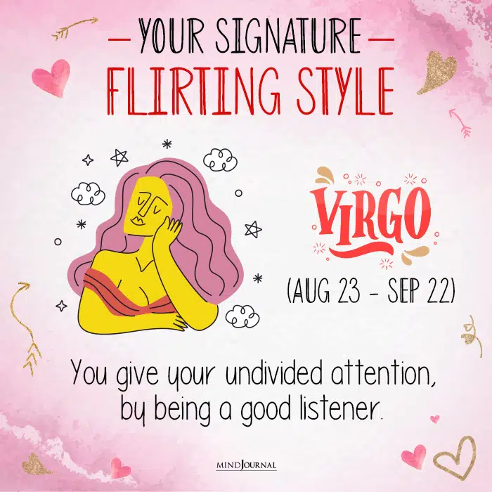 your signature flirting style virgo