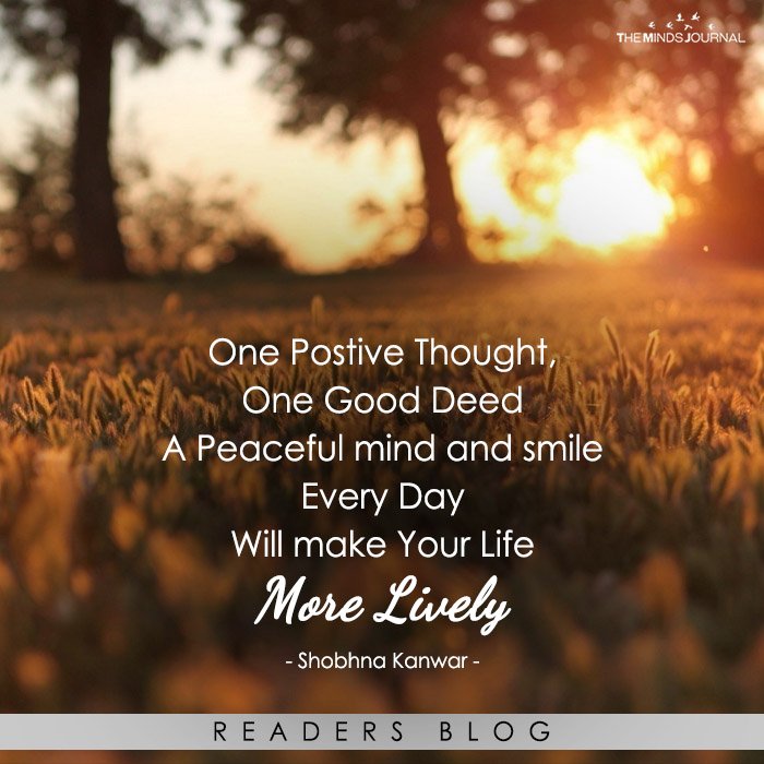 One positive thought