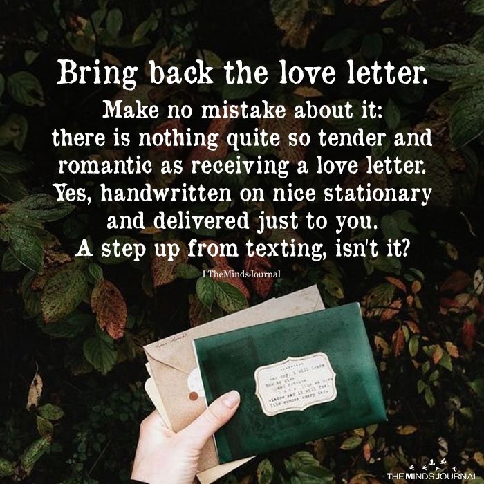 Bring Back The Love Letter
