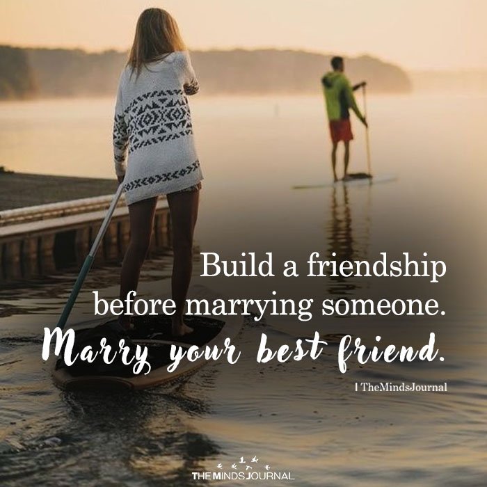 Build A Friendship Before Marrying Someone