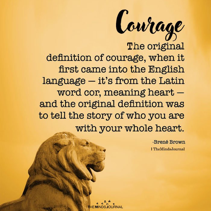 The Original Definition Of Courage