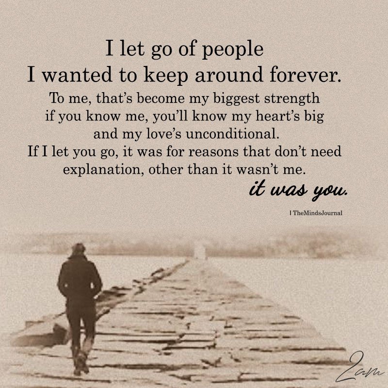 I Let Go Of People