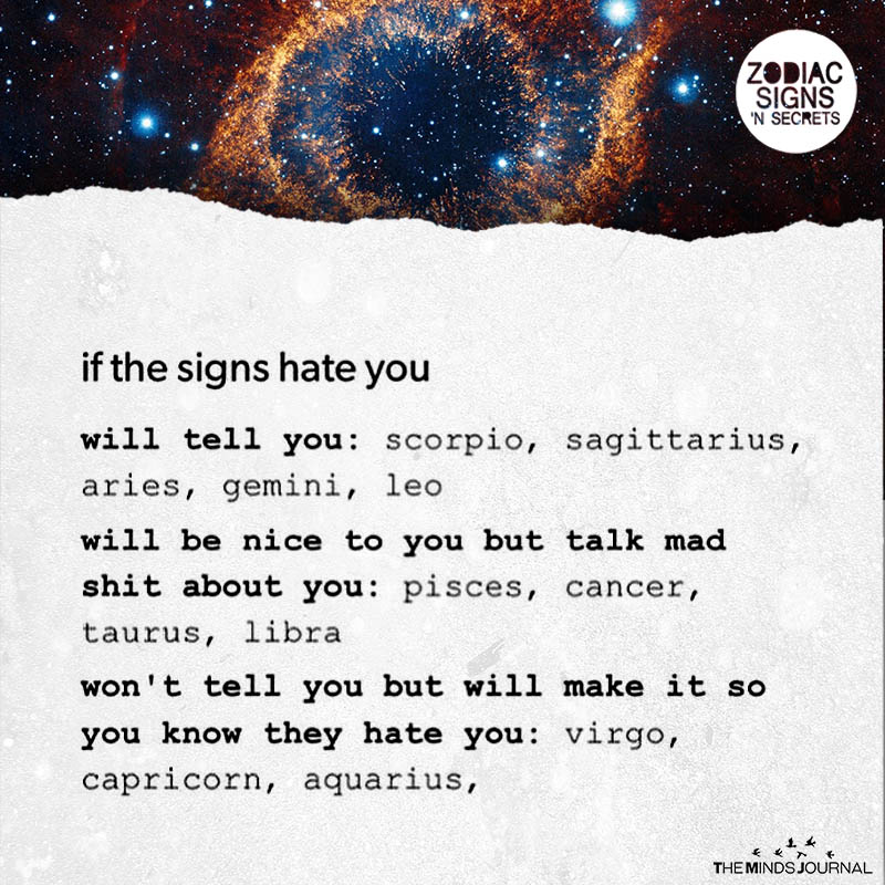 If The Signs Hate You