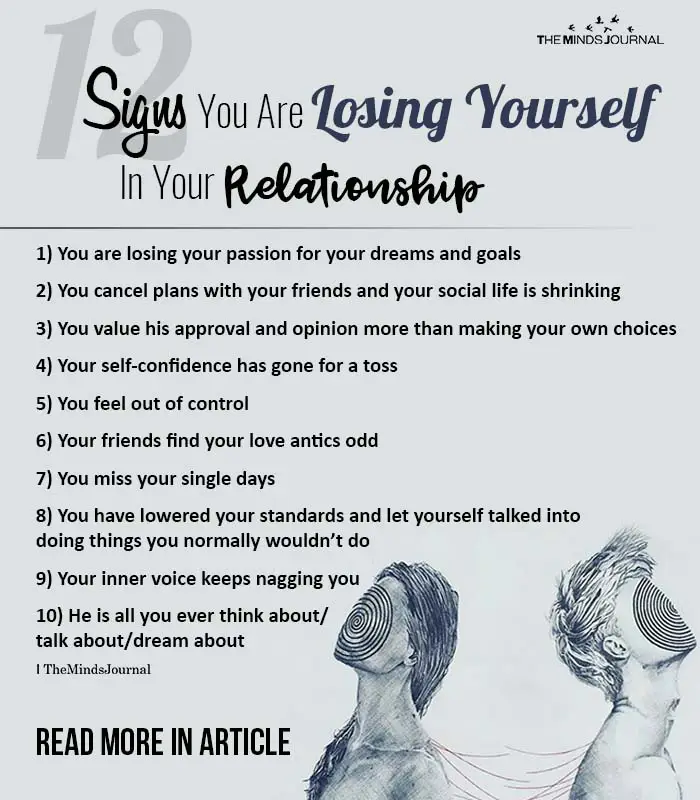 Signs You Are Losing Yourself In Your Relationship