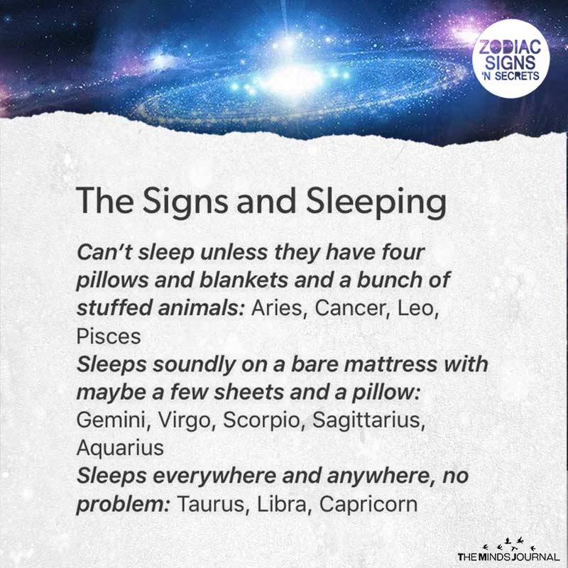 The Signs And Sleeping
