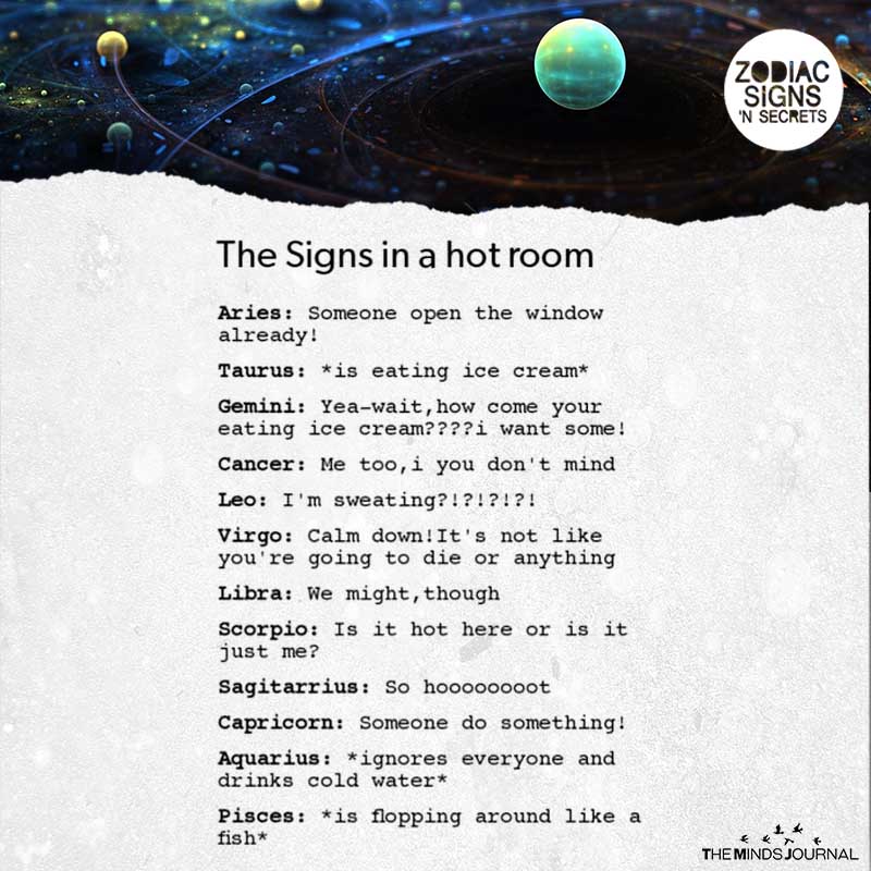 The Signs In A Hot Room