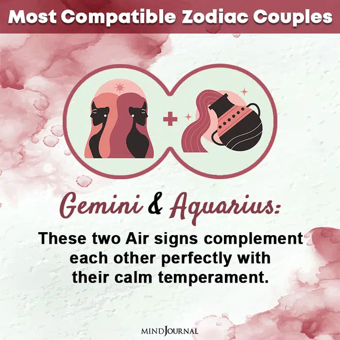 most compatible zodiac couples gemini and aquarius