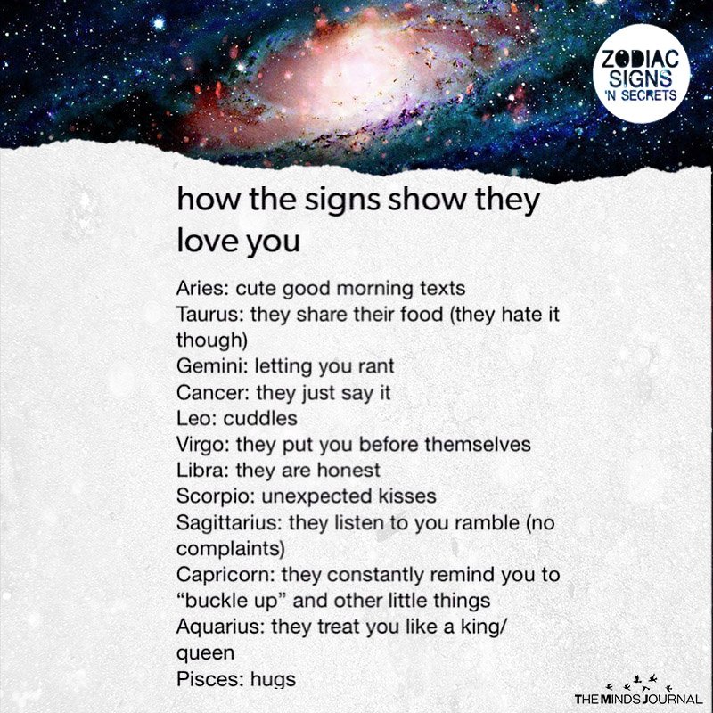 How The Signs Show They Love You