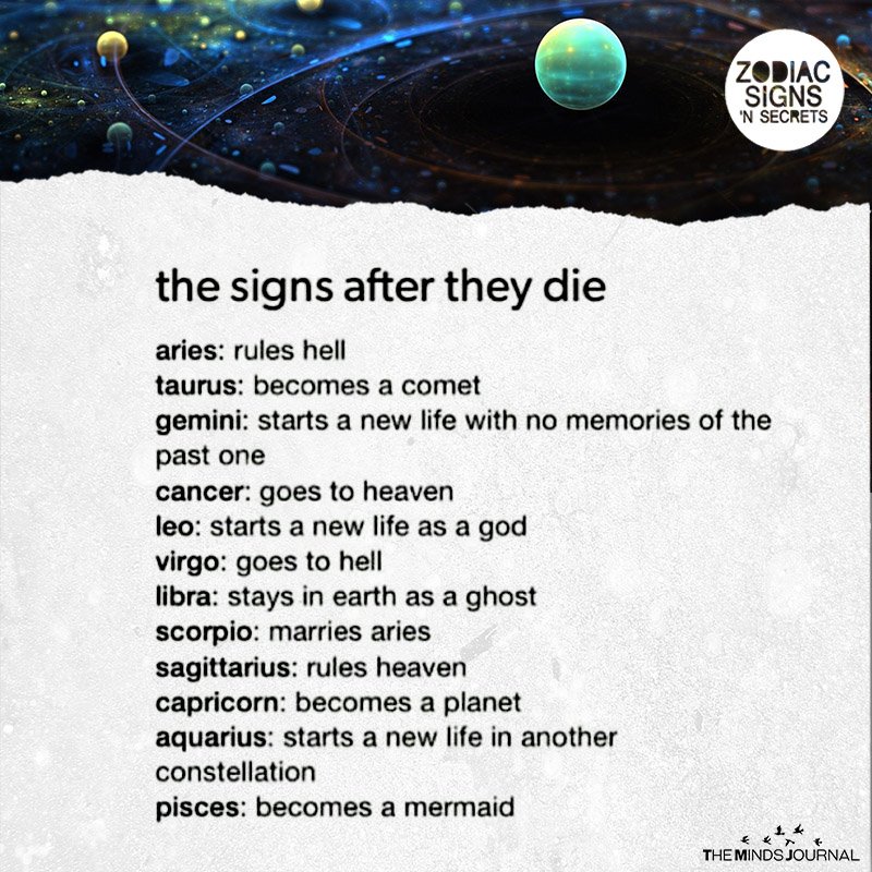 The Signs After They Die