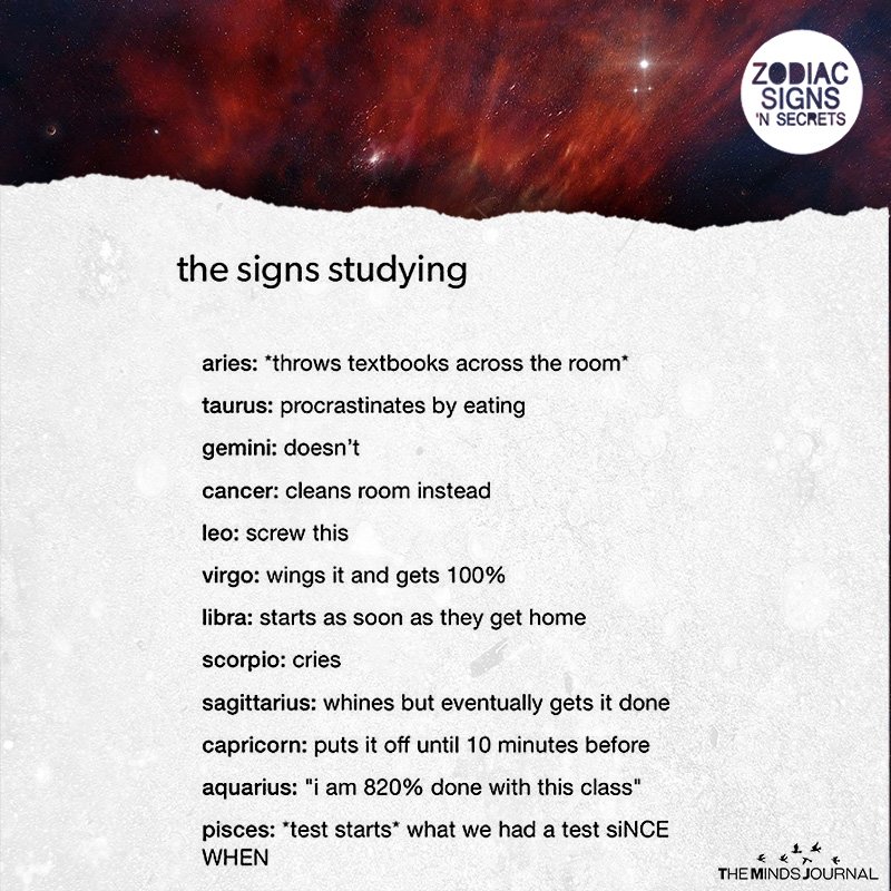 The Signs Studying