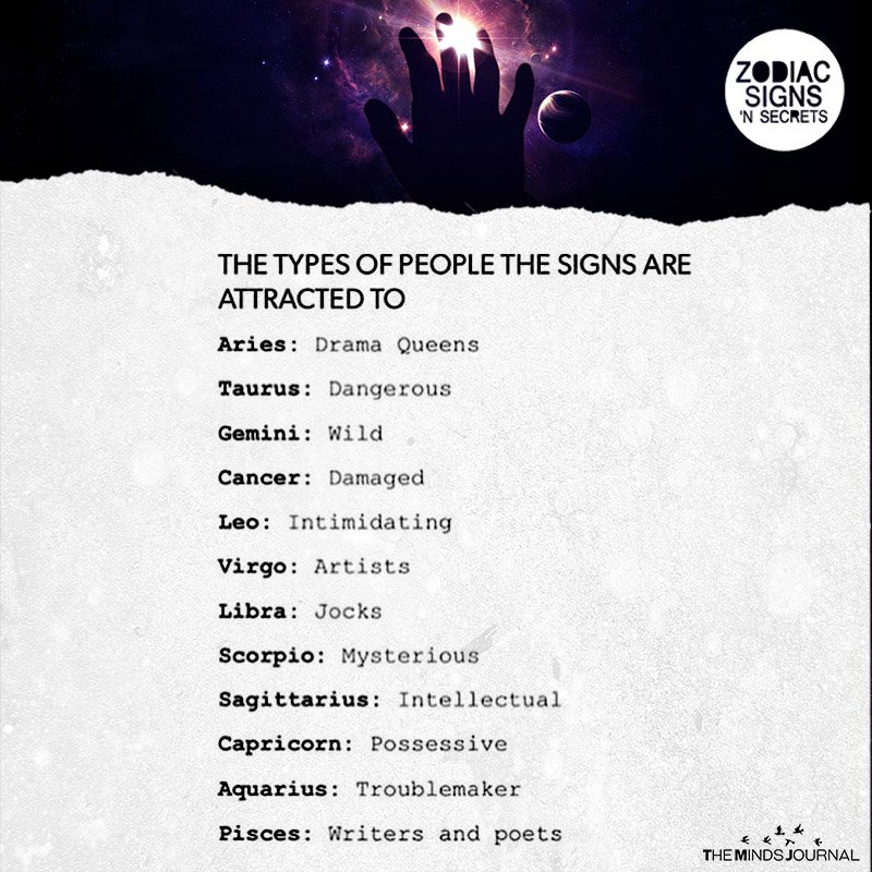 The Types Of People The Signs Are Attracted To