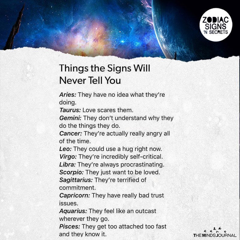 Things The Signs Will Never Tell You