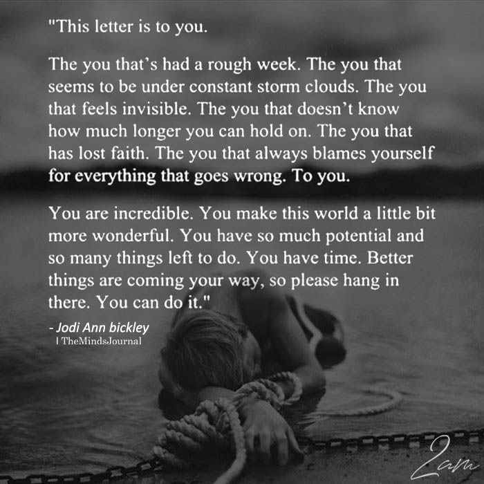 this letter is to you
