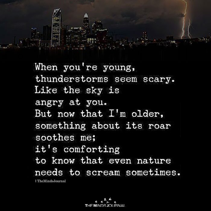 When You're Young, Thunderstorms Seem Scary
