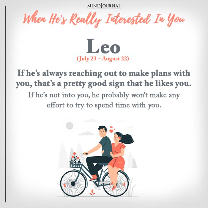 a guy is really interested leo