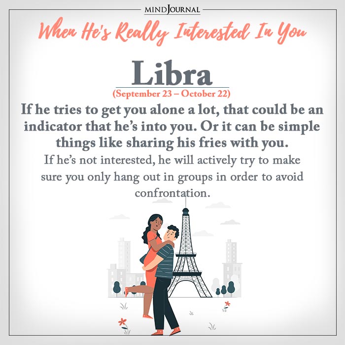 a guy is really interested libra
