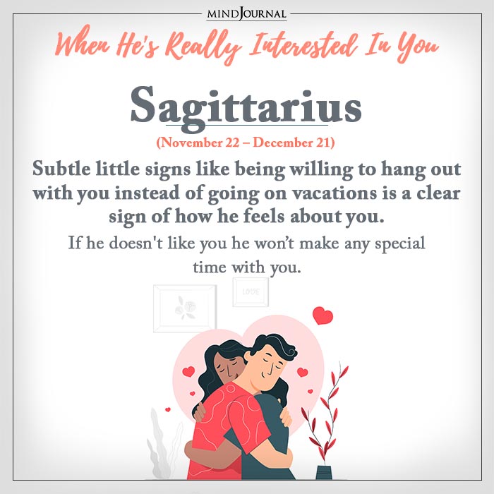 a guy is really interested sagittarius