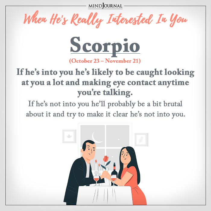 a guy is really interested scorpio
